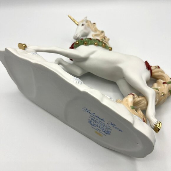 Princeton Gallery Yuletide Run Unicorn 2006 Christmas Holiday Horse - Picture 5 of 6